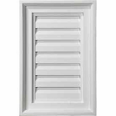 DWELLINGDESIGNS 18 In. W X 14 In. H Vertical Gable Vent Louver, Architecture Functional accents DW2243650
